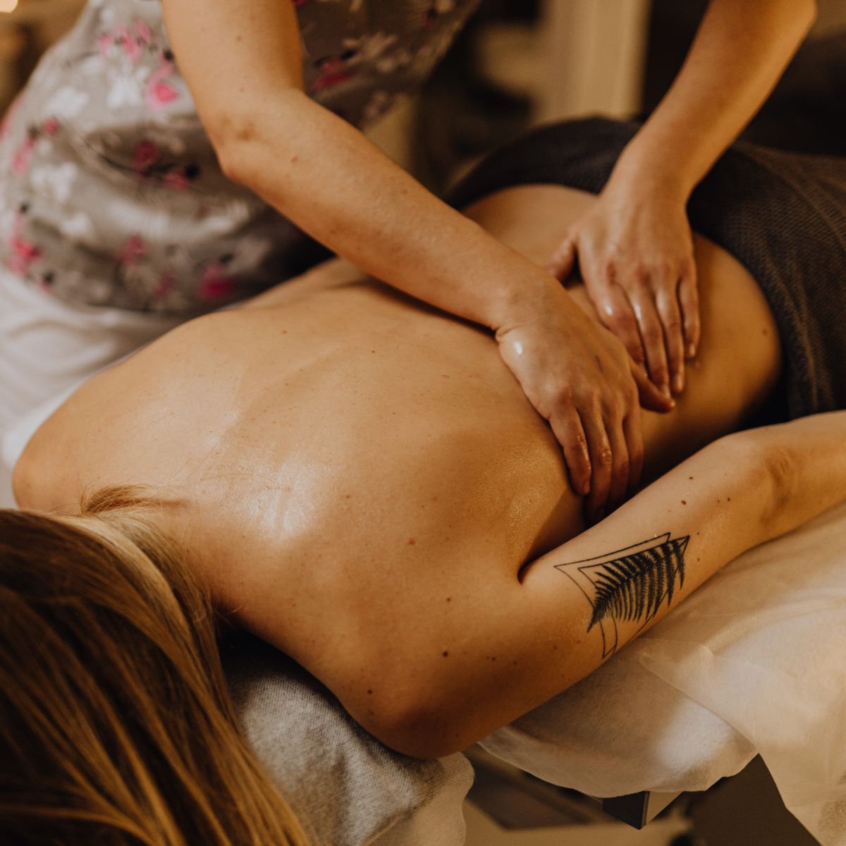 A Blissful Escape Massage in progress at Amani Wellness Spa