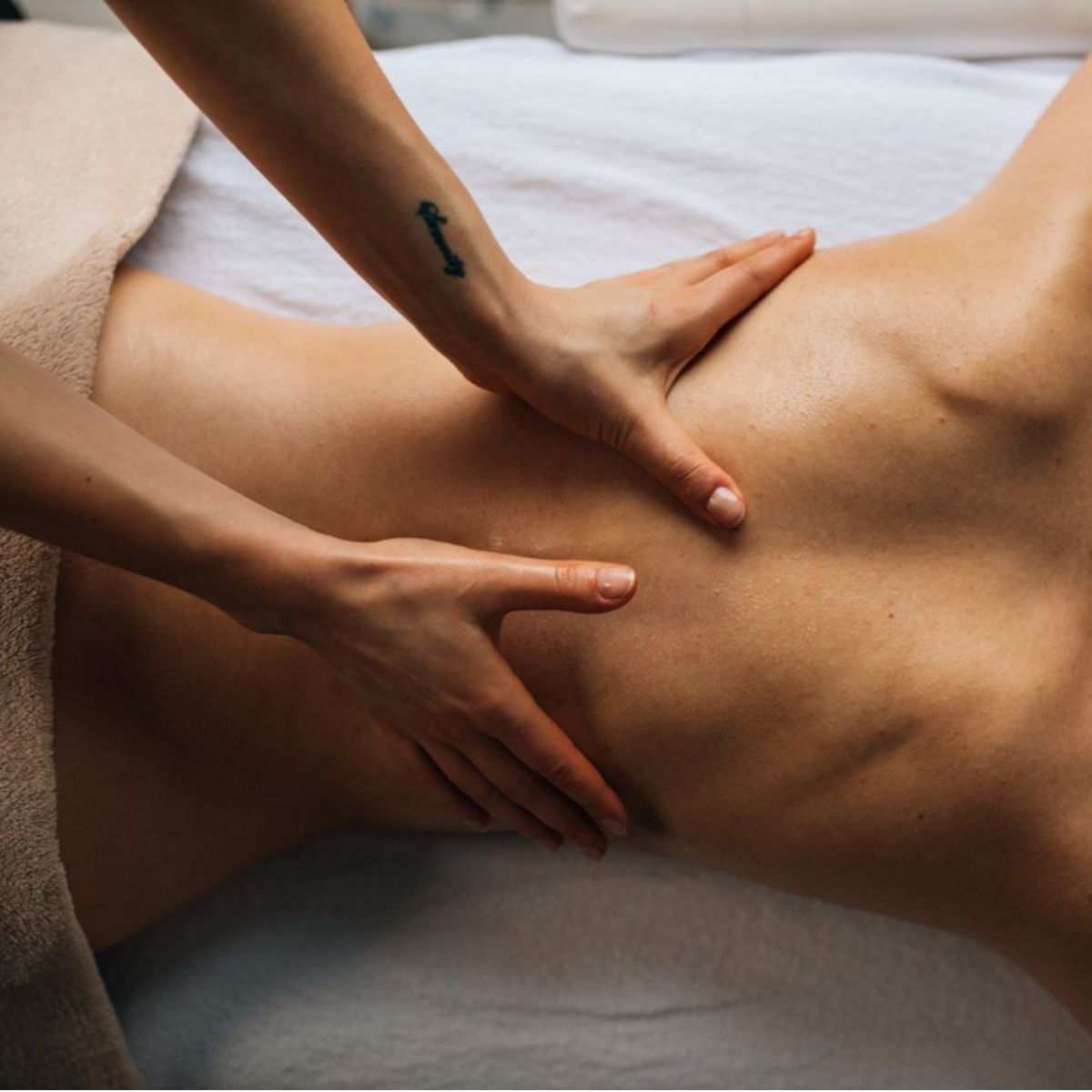 A Deep Healing Therapeutic Massage in progress at Amani Wellness Spa