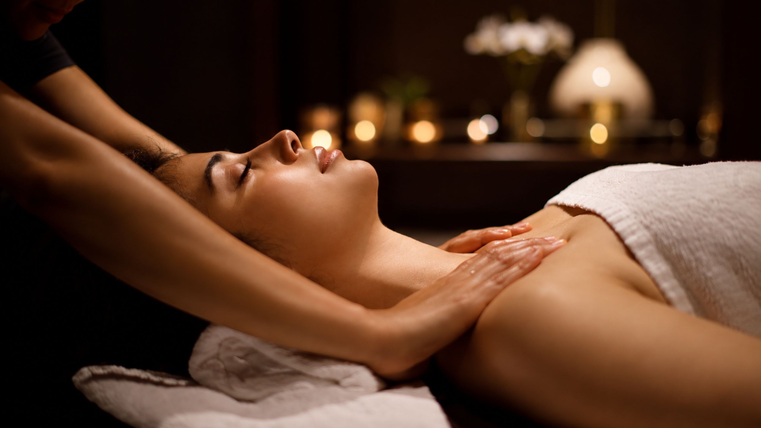 A guest resting in stillness during a treatment at Amani Wellness Spa