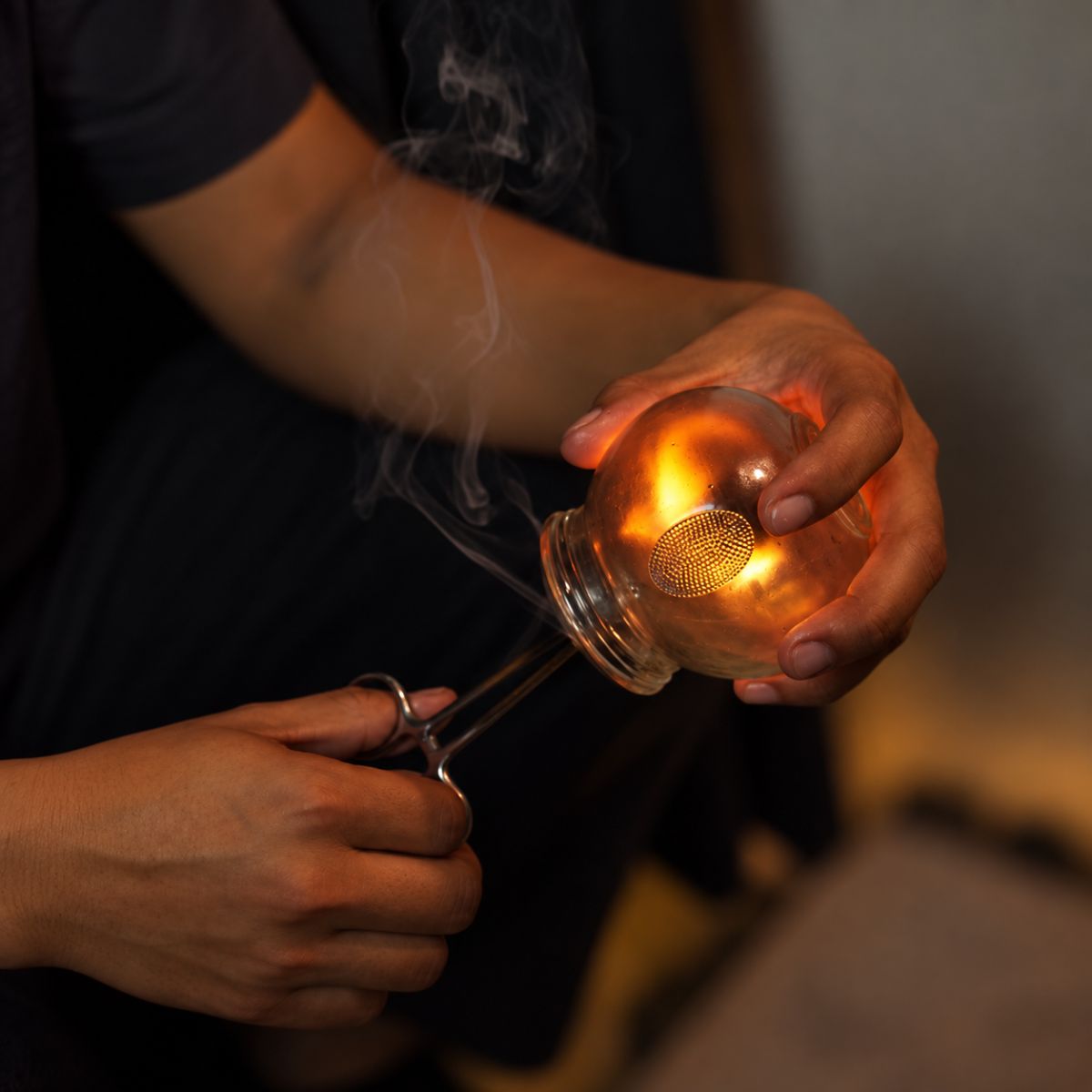 A Ventosa cupping massage in progress at Amani Wellness Spa